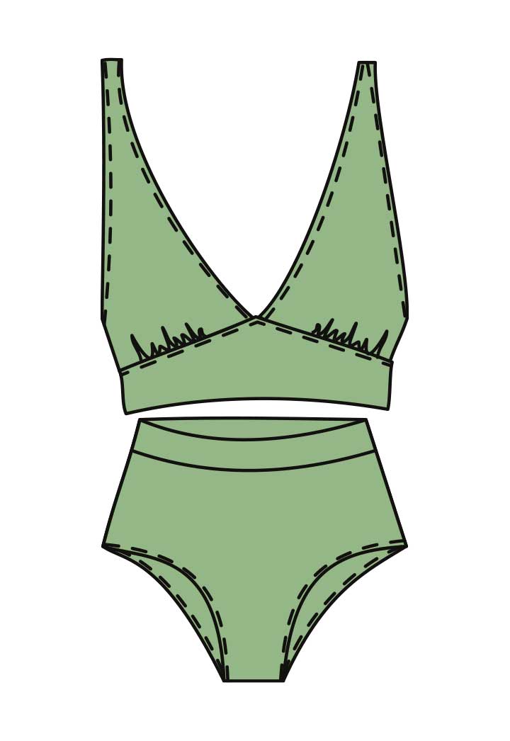 BAÑADOR PALMA DOS PIEZAS